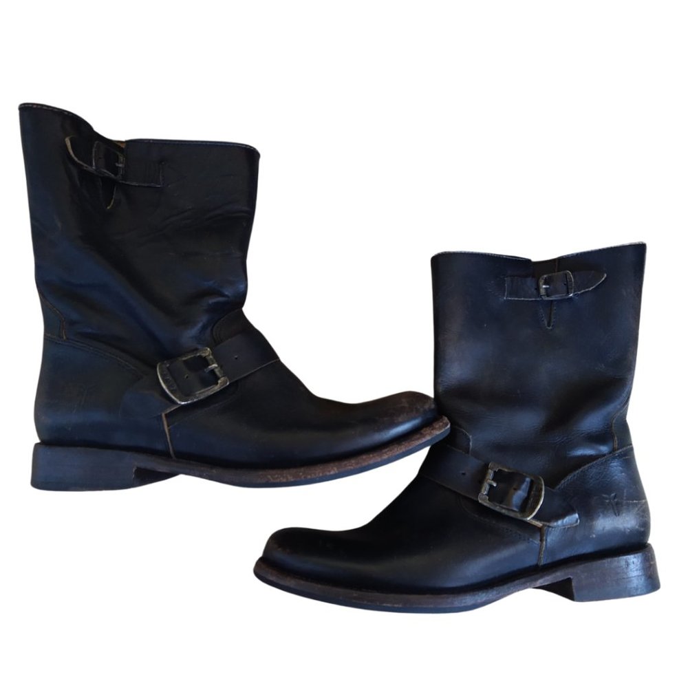 Frye Jenna Engineer Shortboot- Black